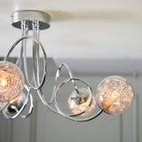 Chrome plate with chrome beaded wire