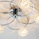 Chrome plate & clear crystal