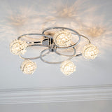 Chrome plate & clear crystal