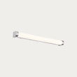 White ribbed & chrome effect plastic