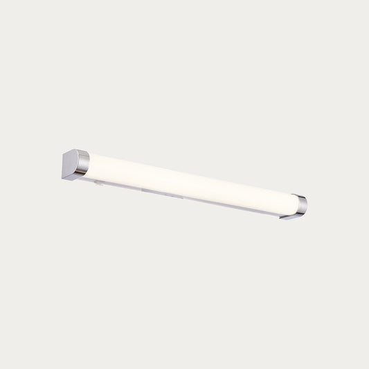 White ribbed & chrome effect plastic