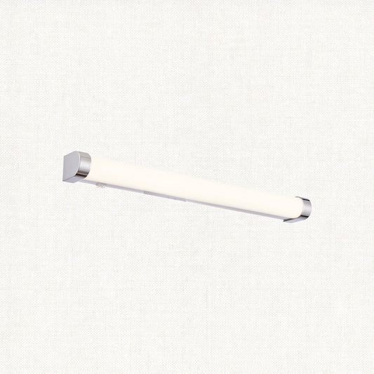 White ribbed & chrome effect plastic