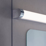 White ribbed & chrome effect plastic