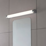 White ribbed & chrome effect plastic