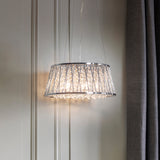 Chrome plate & clear crystal