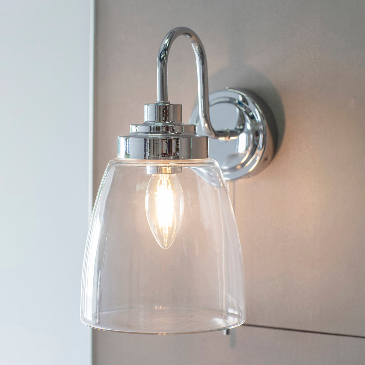 Clear glass & chrome plate