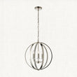 Bright nickel plate with clear crystal & faceted acrylic