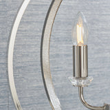 Bright nickel plate with clear crystal & faceted acrylic