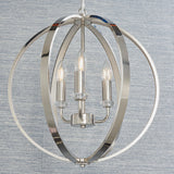 Bright nickel plate with clear crystal & faceted acrylic