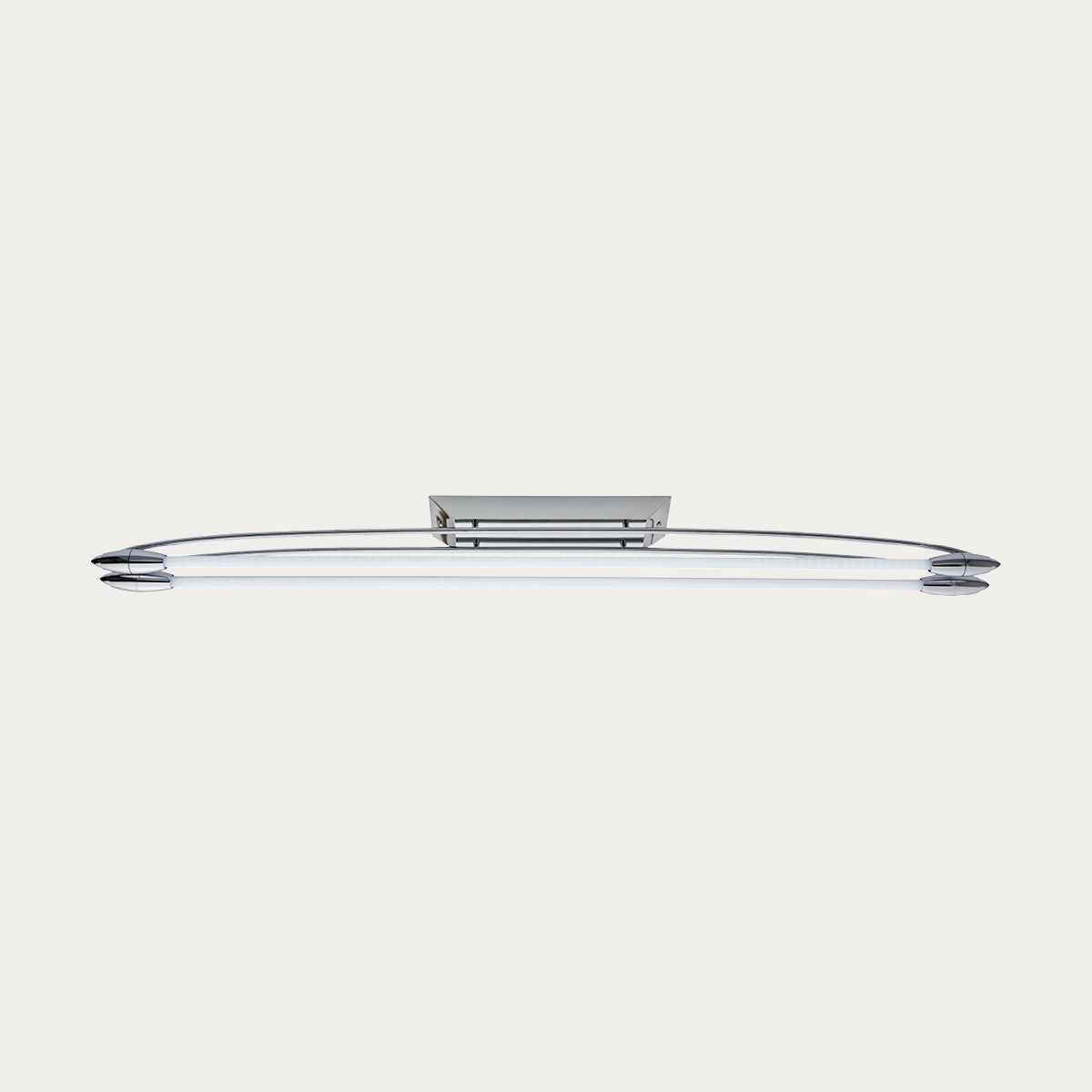Morgan LED 2 Light Medium Flush Light in Chrome and Opal Glass