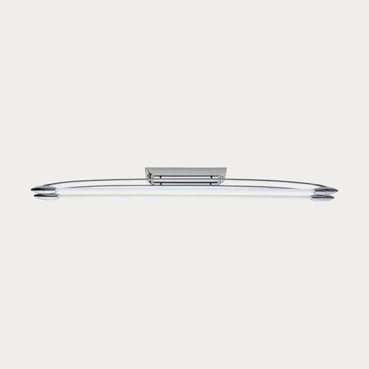 Morgan LED 2 Light Medium Flush Light in Chrome and Opal Glass
