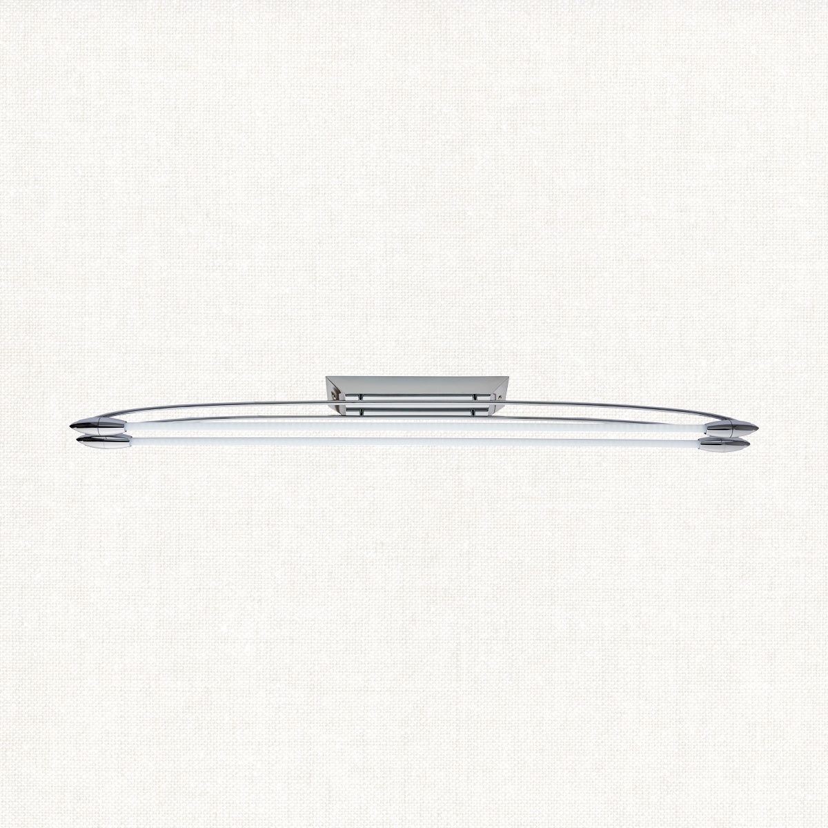Morgan LED 2 Light Medium Flush Light in Chrome and Opal Glass