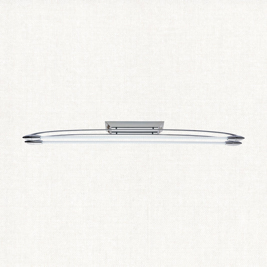 Morgan LED 2 Light Medium Flush Light in Chrome and Opal Glass
