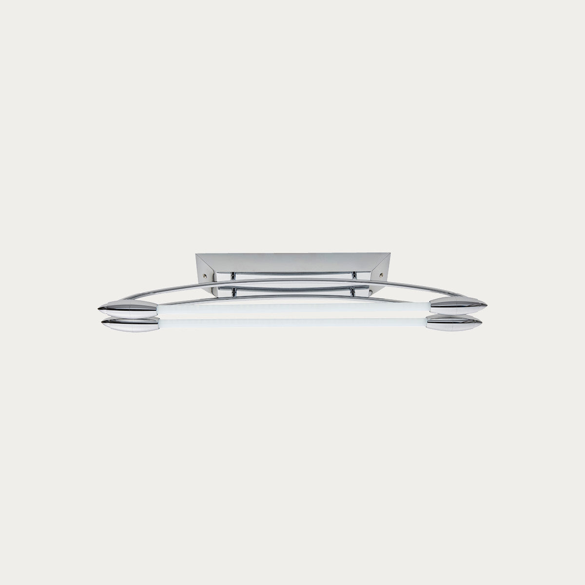 Morgan LED 2 Light Small Flush Light in Chrome and Opal Glass