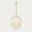Satin brass plate & frosted glass