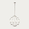 Polished nickel plate & clear crystal