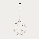 Polished nickel plate & clear crystal