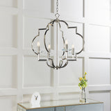 Polished nickel plate & clear crystal