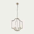 Antique brass plate & clear crystal