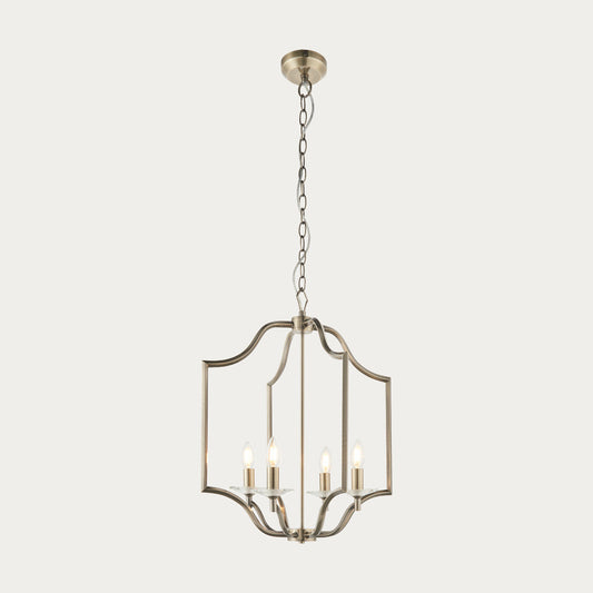 Antique brass plate & clear crystal