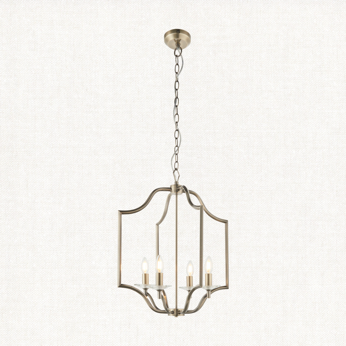 Antique brass plate & clear crystal