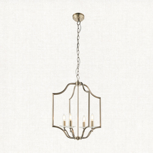 Antique brass plate & clear crystal