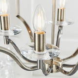 Antique brass plate & clear crystal