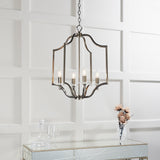 Antique brass plate & clear crystal