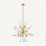 Satin brass plate & clear crystal