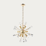 Satin brass plate & clear crystal