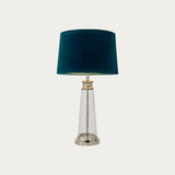 Nickel plate with teal velvet