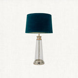 Nickel plate with teal velvet
