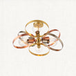 Brushed brass, nickel & copper plate