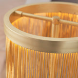 Satin brass plate & gold effect chain