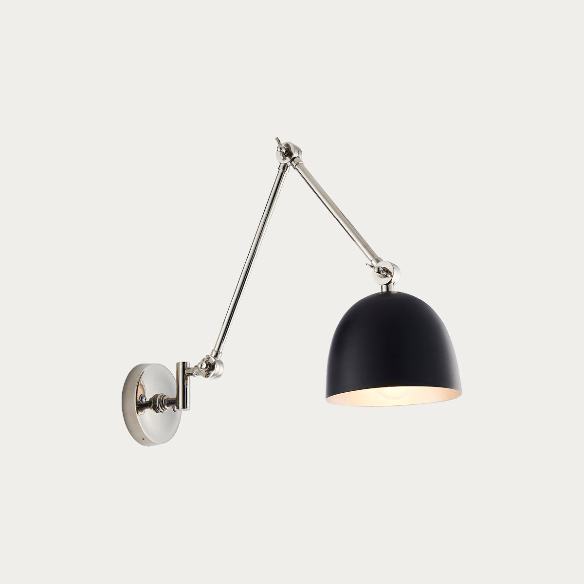 Polished nickel plate & matt black