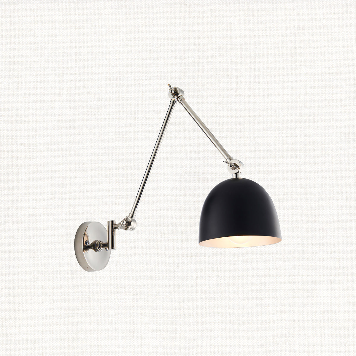 Polished nickel plate & matt black