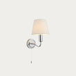 Chrome plate & ivory linen mix fabric