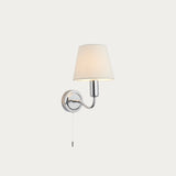 Chrome plate & ivory linen mix fabric
