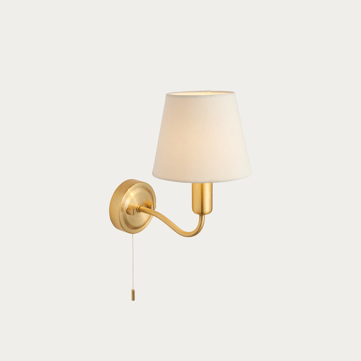 Satin brass plate & ivory linen mix fabric