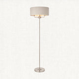 Brushed chrome plate & natural linen