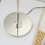 Bright nickel plate & charcoal fabric