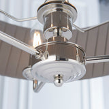 Bright nickel plate & charcoal fabric