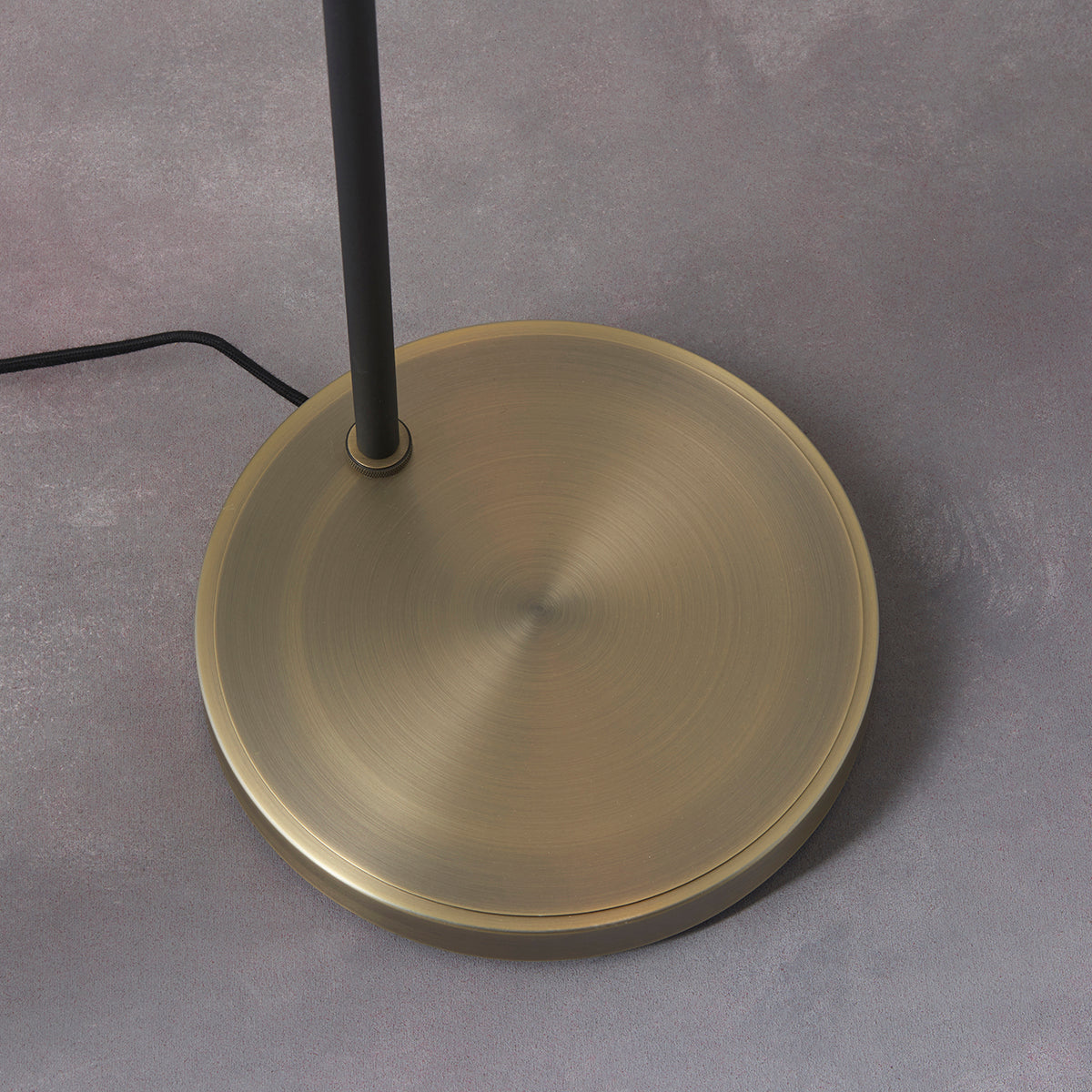 Matt antique brass plate & matt black