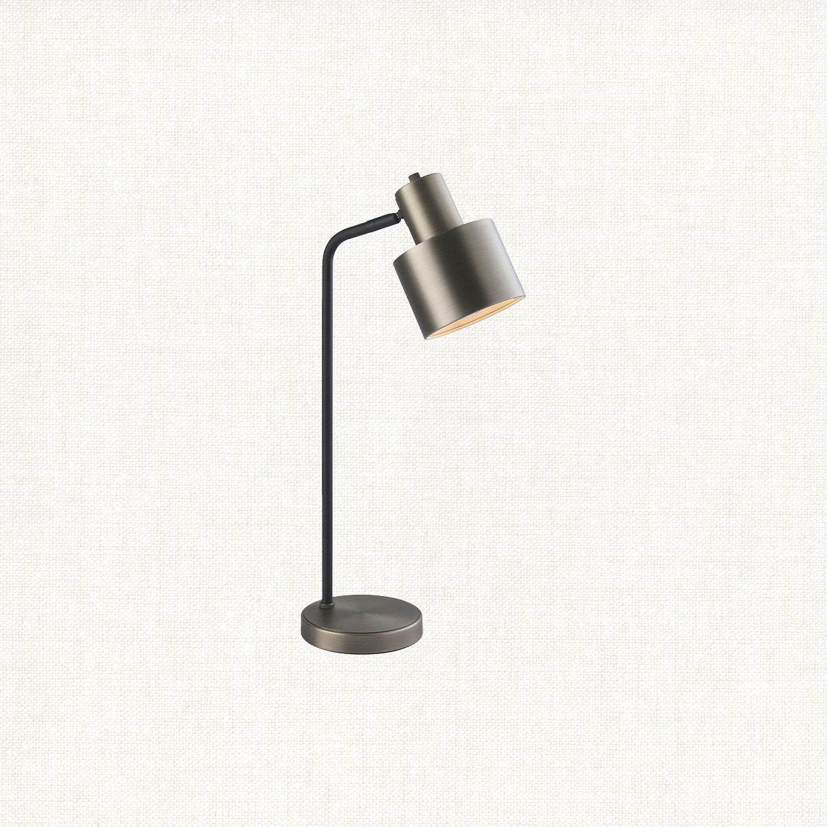 Brushed silver plate & matt black