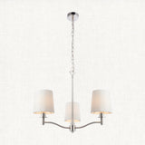 Bright nickel plate & vintage white fabric