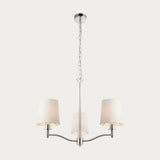 Bright nickel plate & vintage white fabric