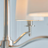 Bright nickel plate & vintage white fabric