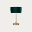 Matt antique brass plate & green velvet
