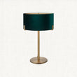 Matt antique brass plate & green velvet