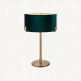 Matt antique brass plate & green velvet